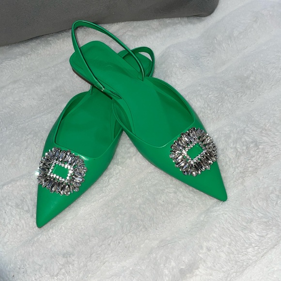 Inc International Concepts Women's Melicity Flats - Green 5.5M - Picture 2 of 9